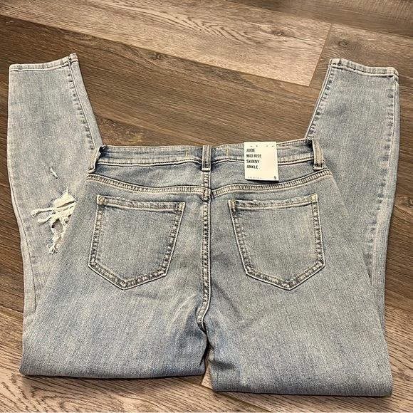 NWT eunina Jeans LA | Jude Mid Rise Skinny Ankle Stretch Jeans - Picture 7 of 7